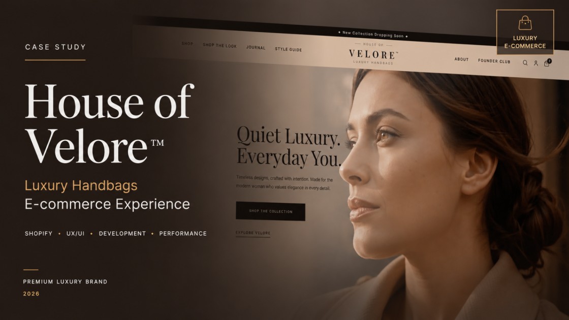 House of Velore luxury e-commerce website case study cover.